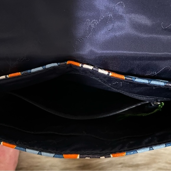 New VERA BRADLEY Marrakech Beads Flap Crossbody Blue Orange Commute Adjustable - Picture 4 of 14